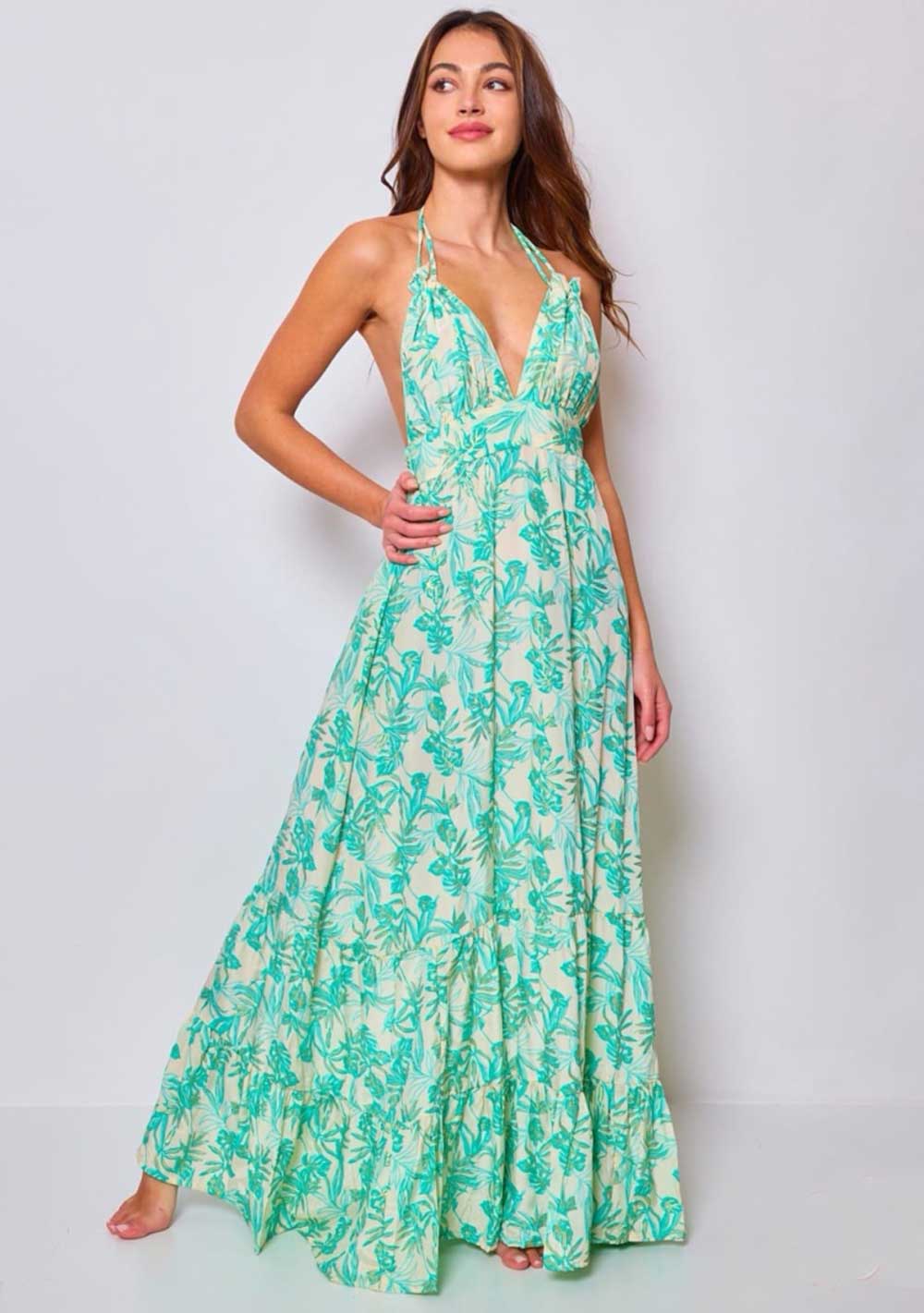 ♡ Rückenfreies Maxikleid