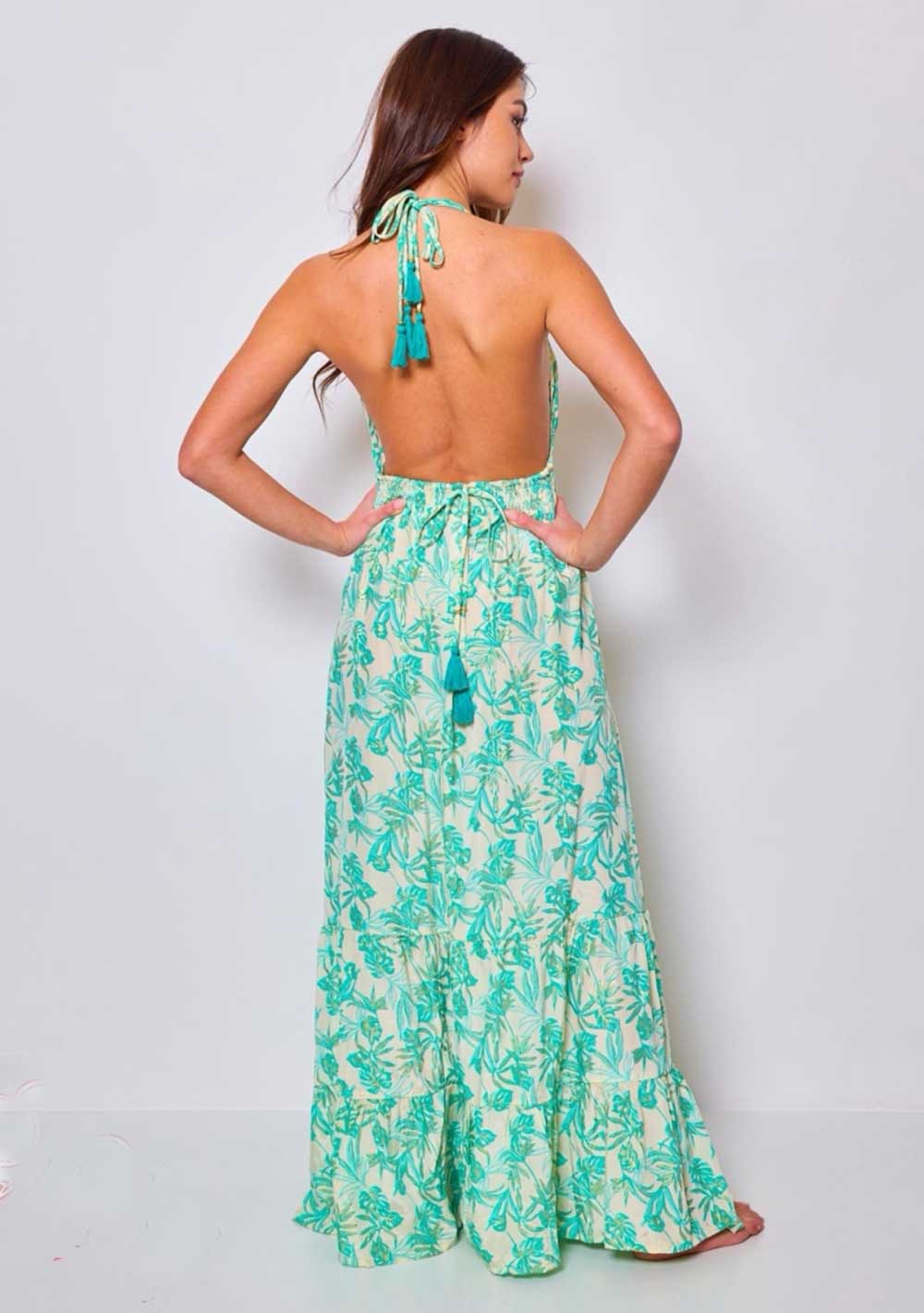 ♡ Rückenfreies Maxikleid