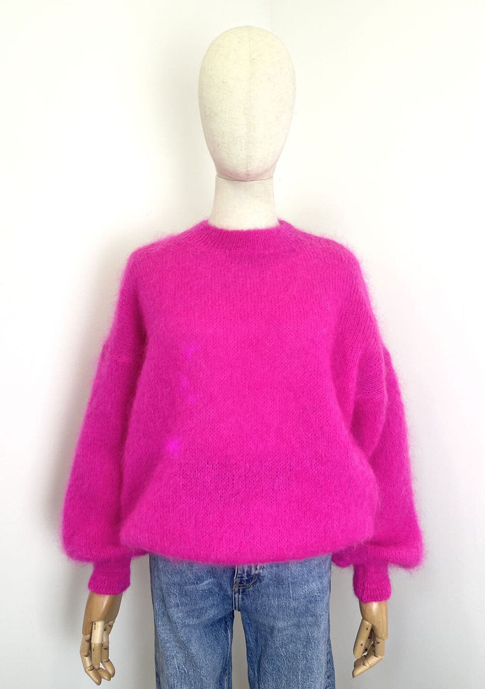 ♡ Rundhalspullover aus flauschigem Mohair