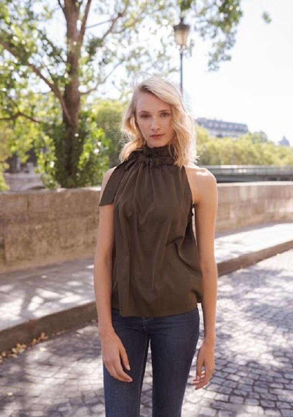 ♡ Neckholder Top aus Satin