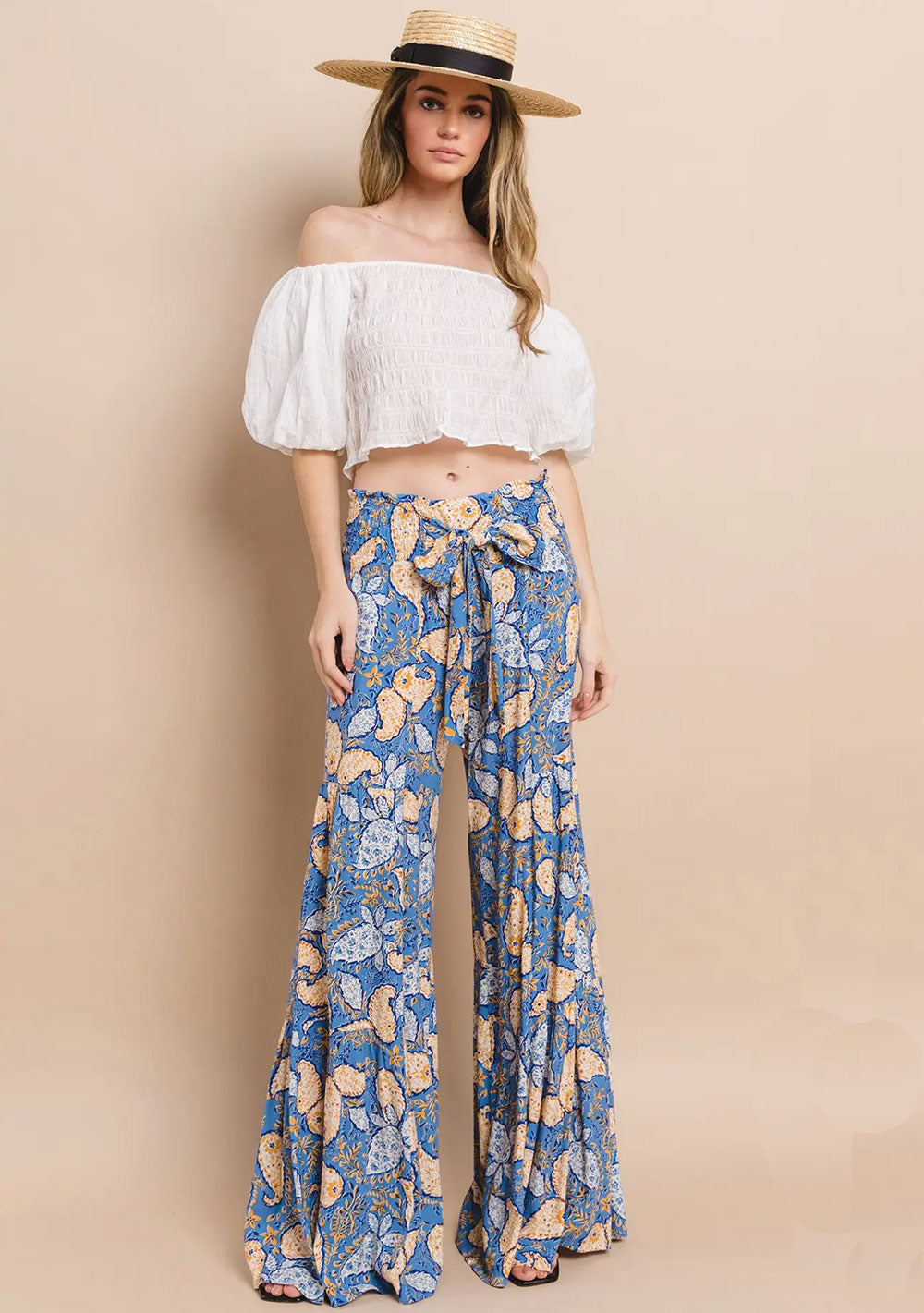 Palazzo-Hose mit Paisleymuster