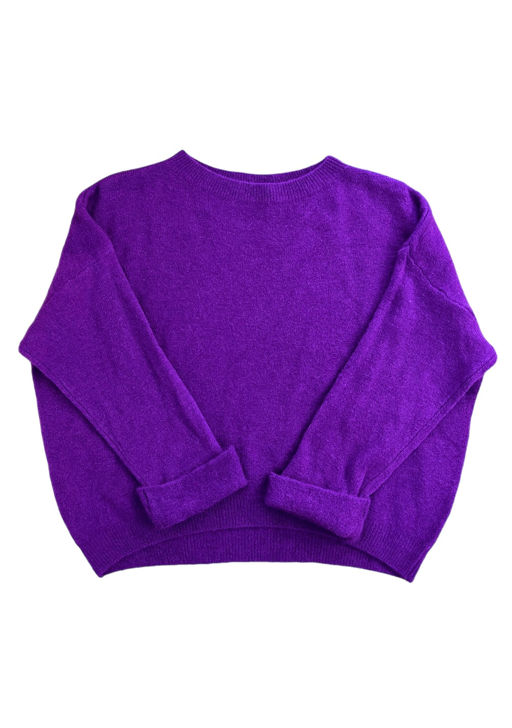 ♡ Strickpullover mit Krempelarm