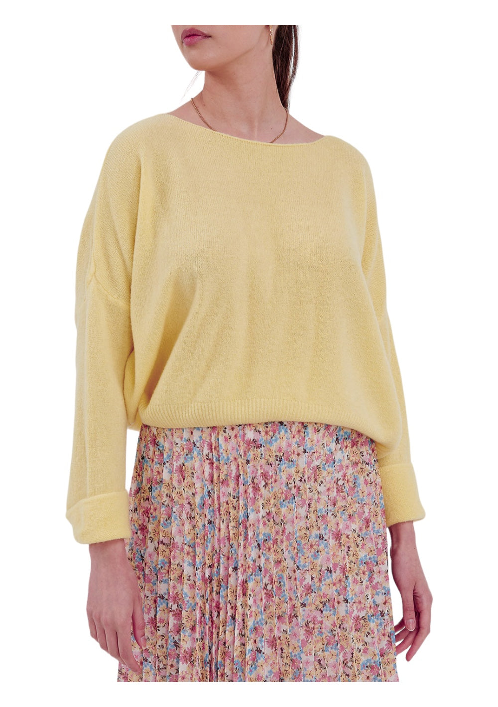 ♡ Strickpullover mit Krempelarm