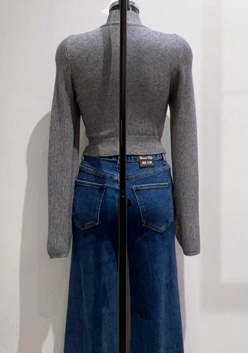 ♡ Enganliegender Zopfstrick-Pullover