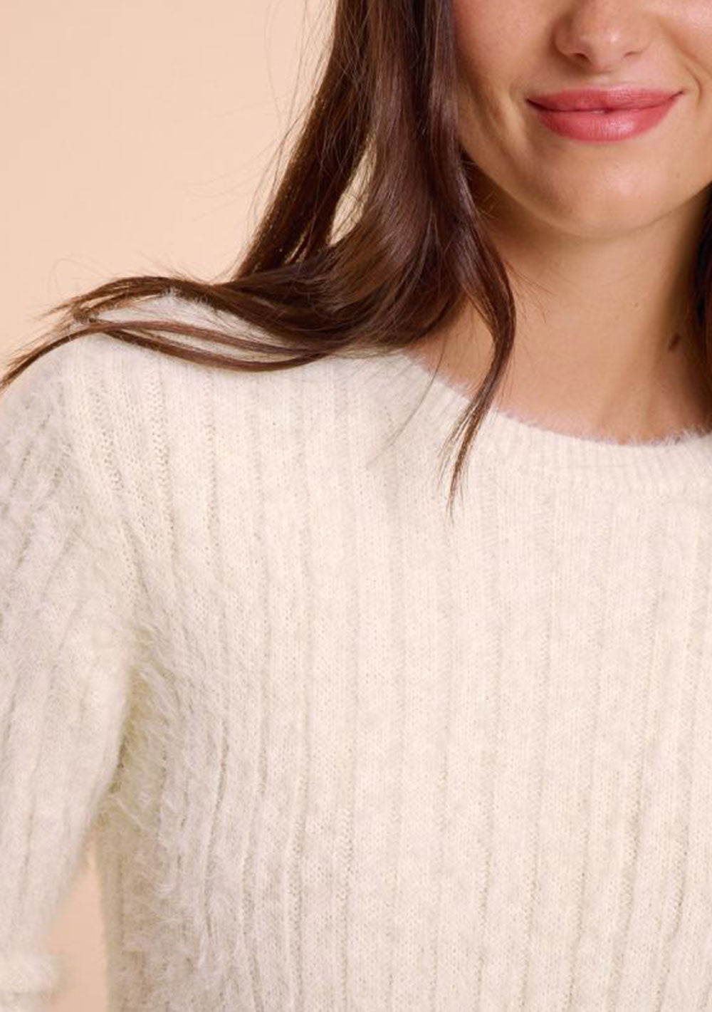 ♡ Verkürzter Pullover mit 3/4 Arm