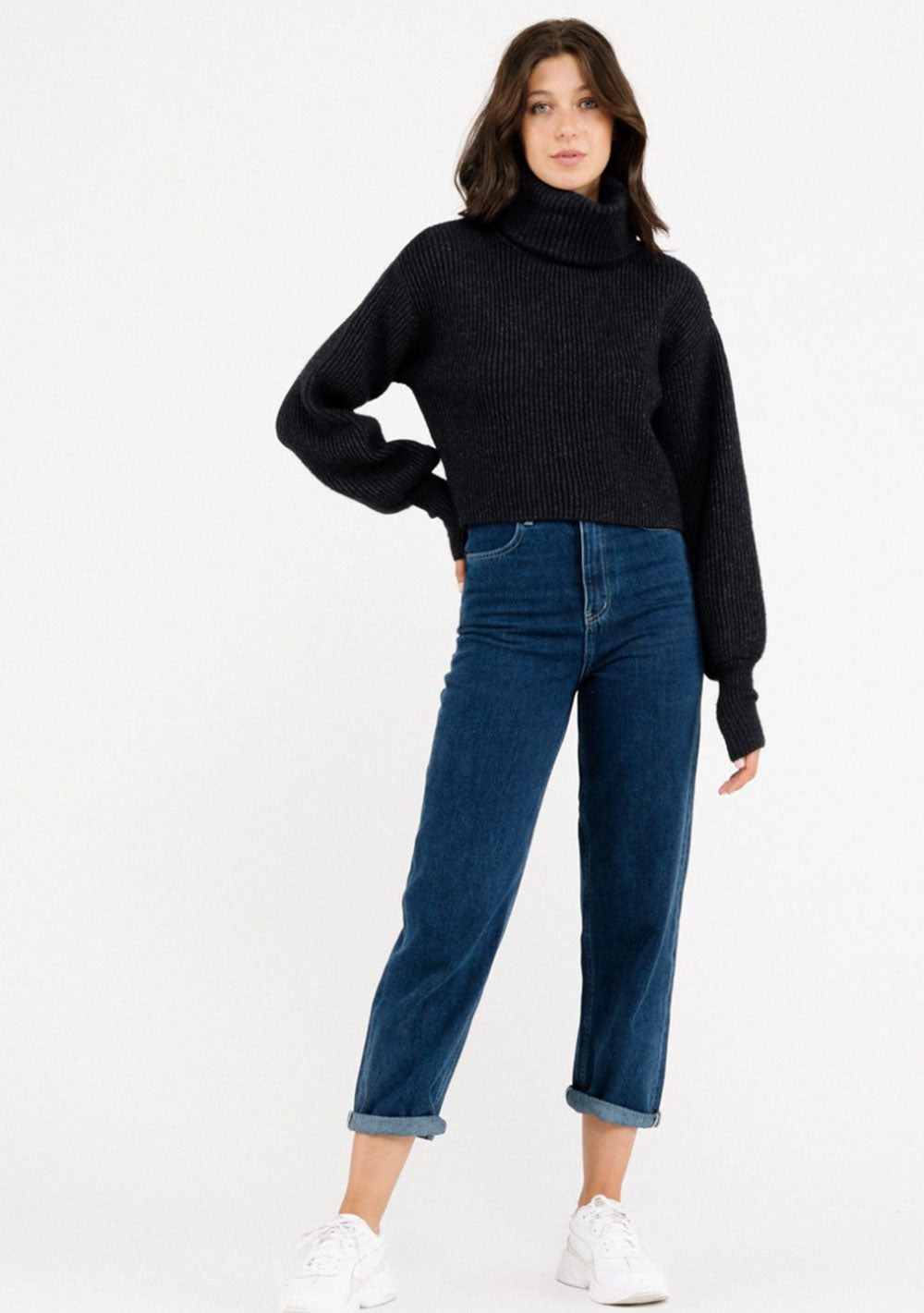 ♡ Verkürzter Rollkragen Pullover