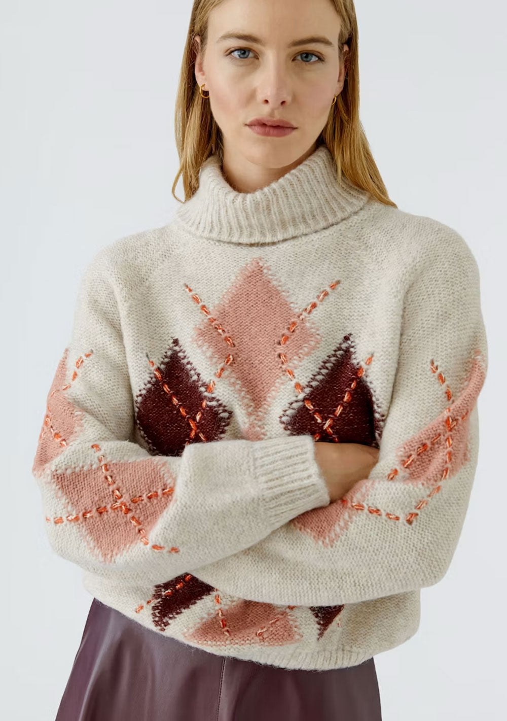 ♡ Pullover mit Rautenmuster