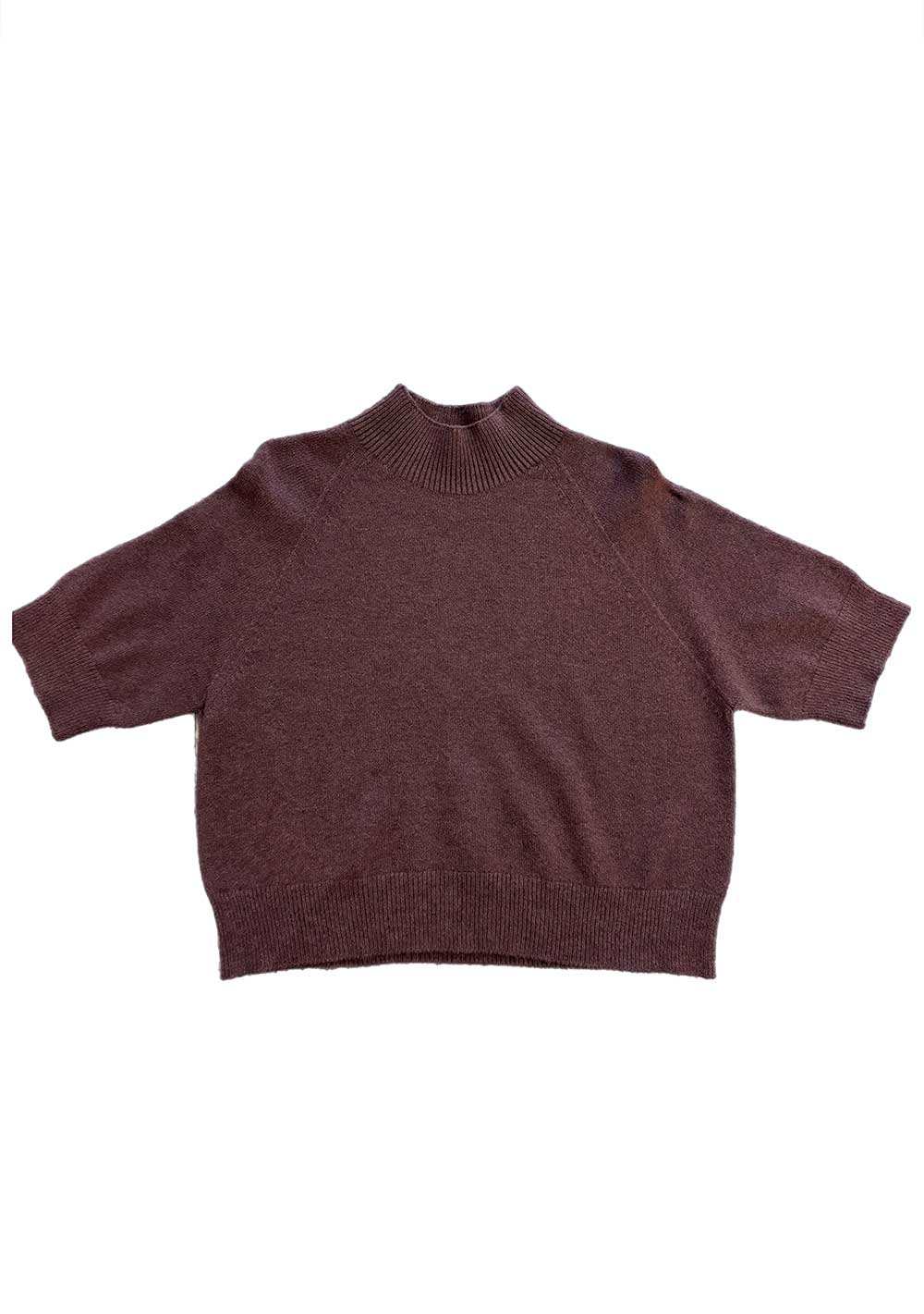 ♡ Stehkragen Pullover, Kurzarm
