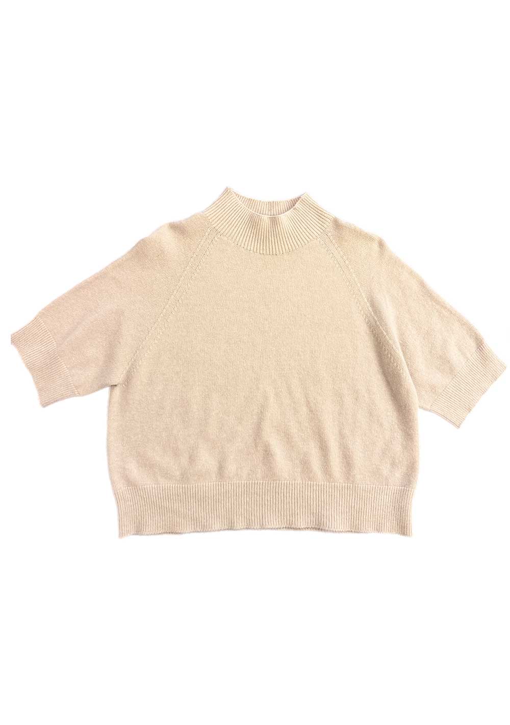 ♡ Stehkragen Pullover, Kurzarm
