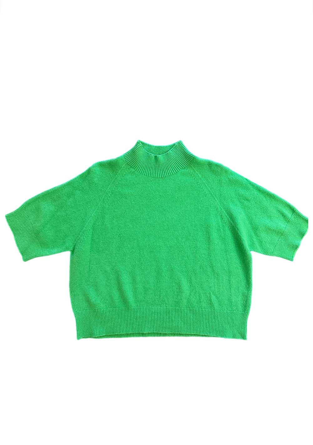 ♡ Stehkragen Pullover, Kurzarm