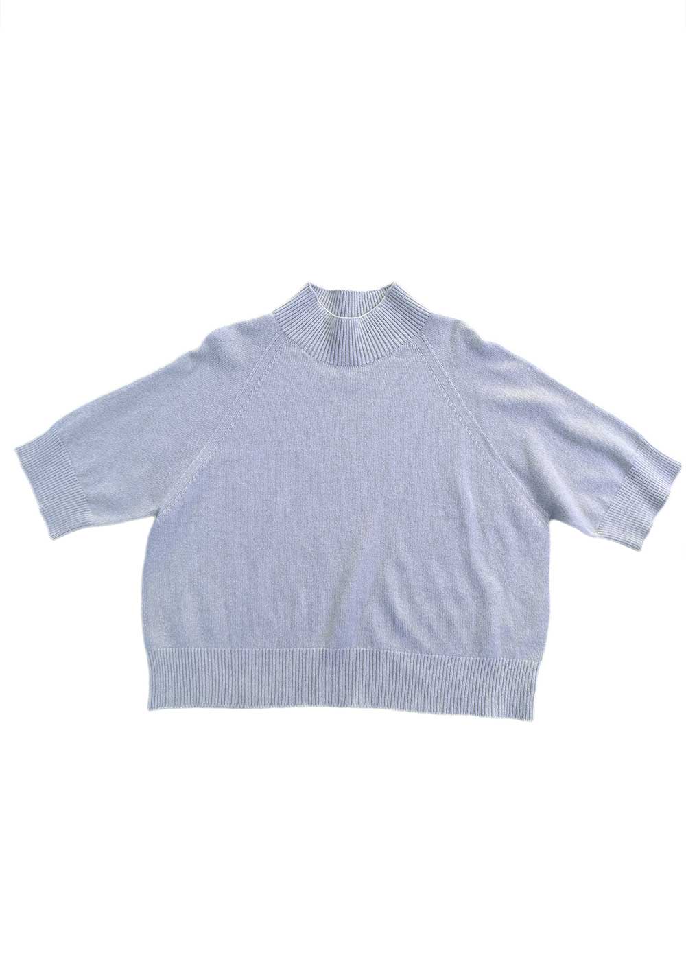 ♡ Stehkragen Pullover, Kurzarm