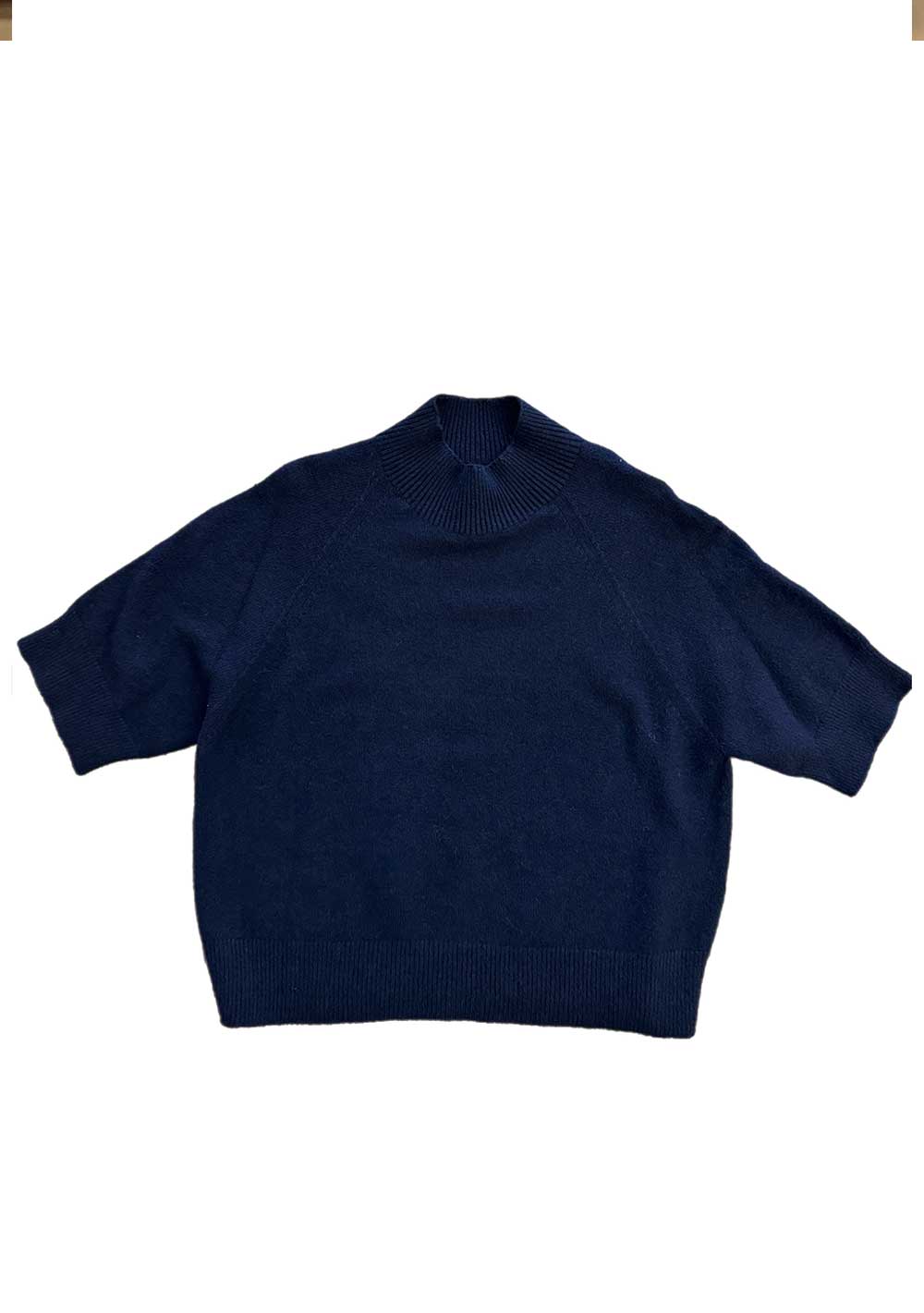 ♡ Stehkragen Pullover, Kurzarm