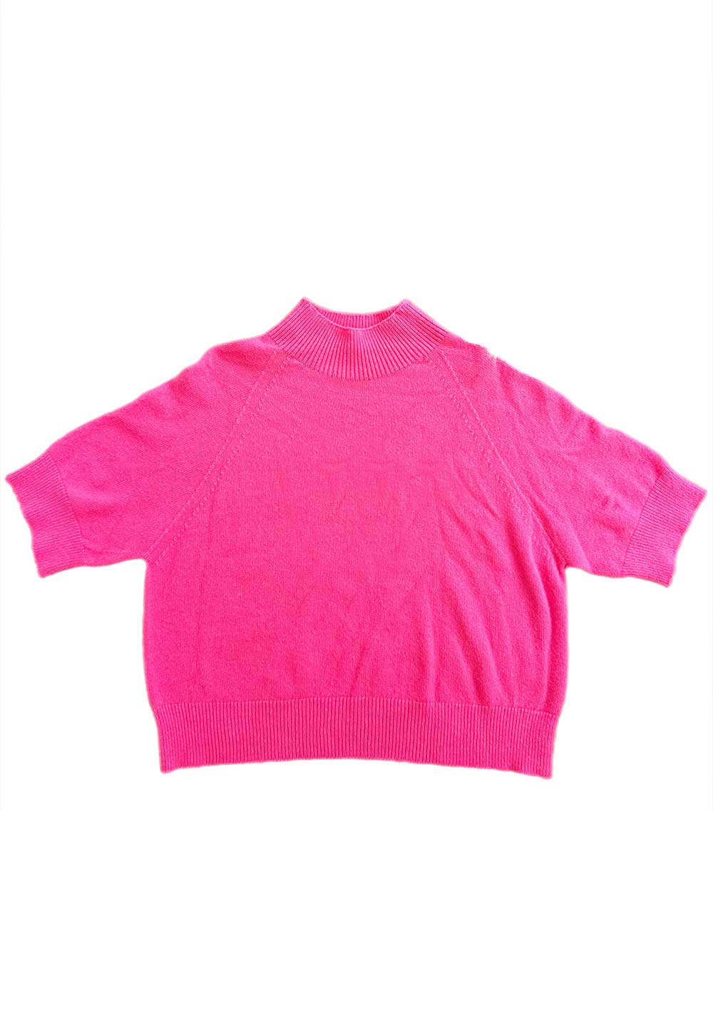♡ Stehkragen Pullover, Kurzarm