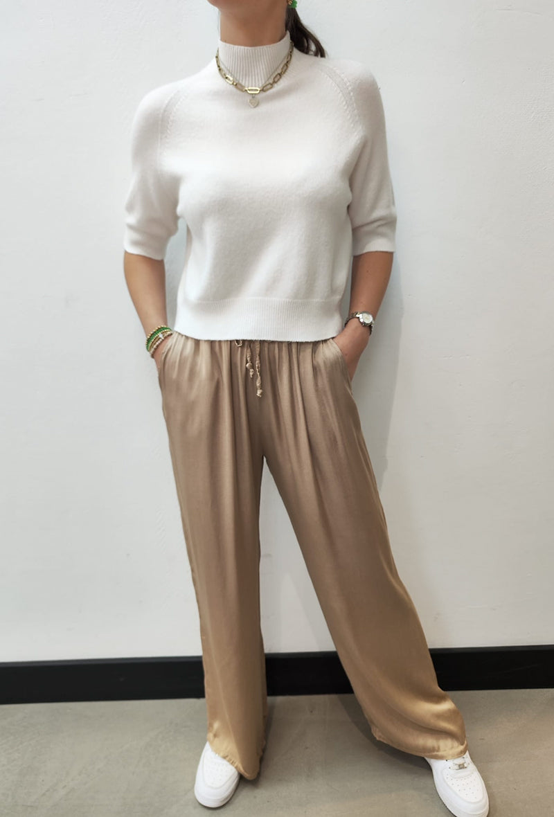 ♡ Stehkragen Pullover, Kurzarm