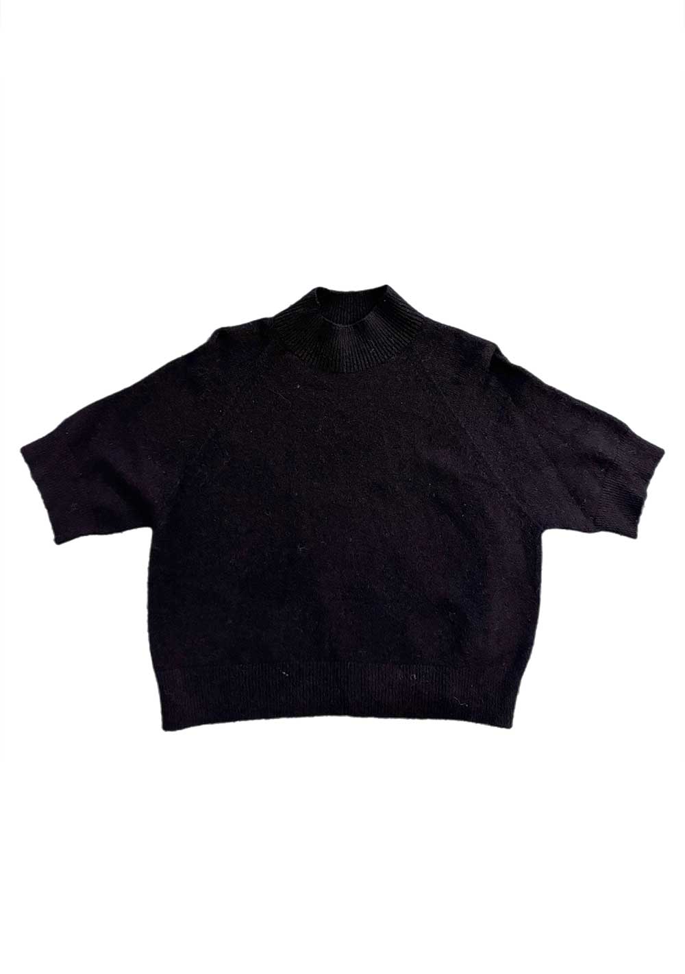 ♡ Stehkragen Pullover, Kurzarm
