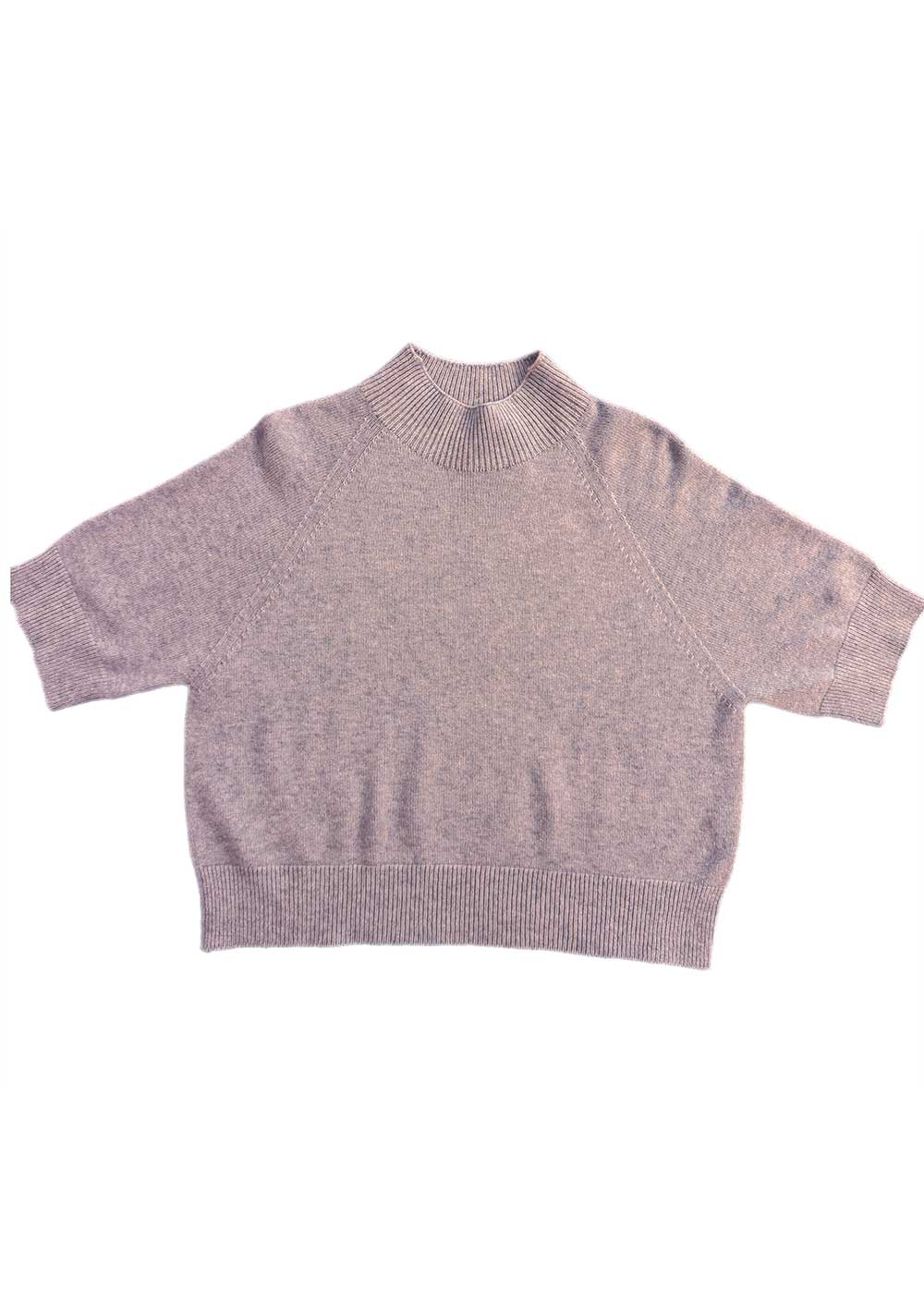 ♡ Stehkragen Pullover, Kurzarm