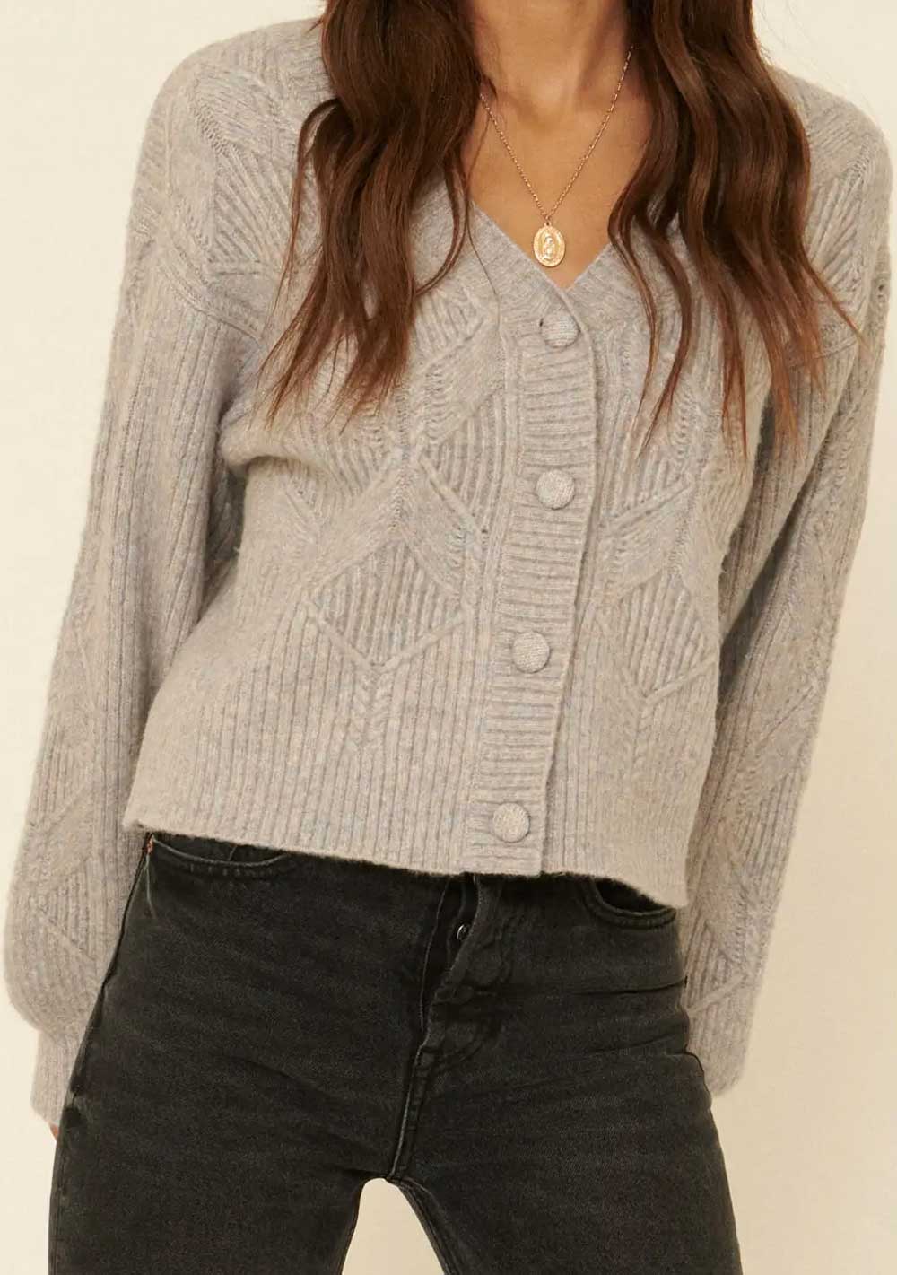 ♡ Strickpullover mit Zopfmuster