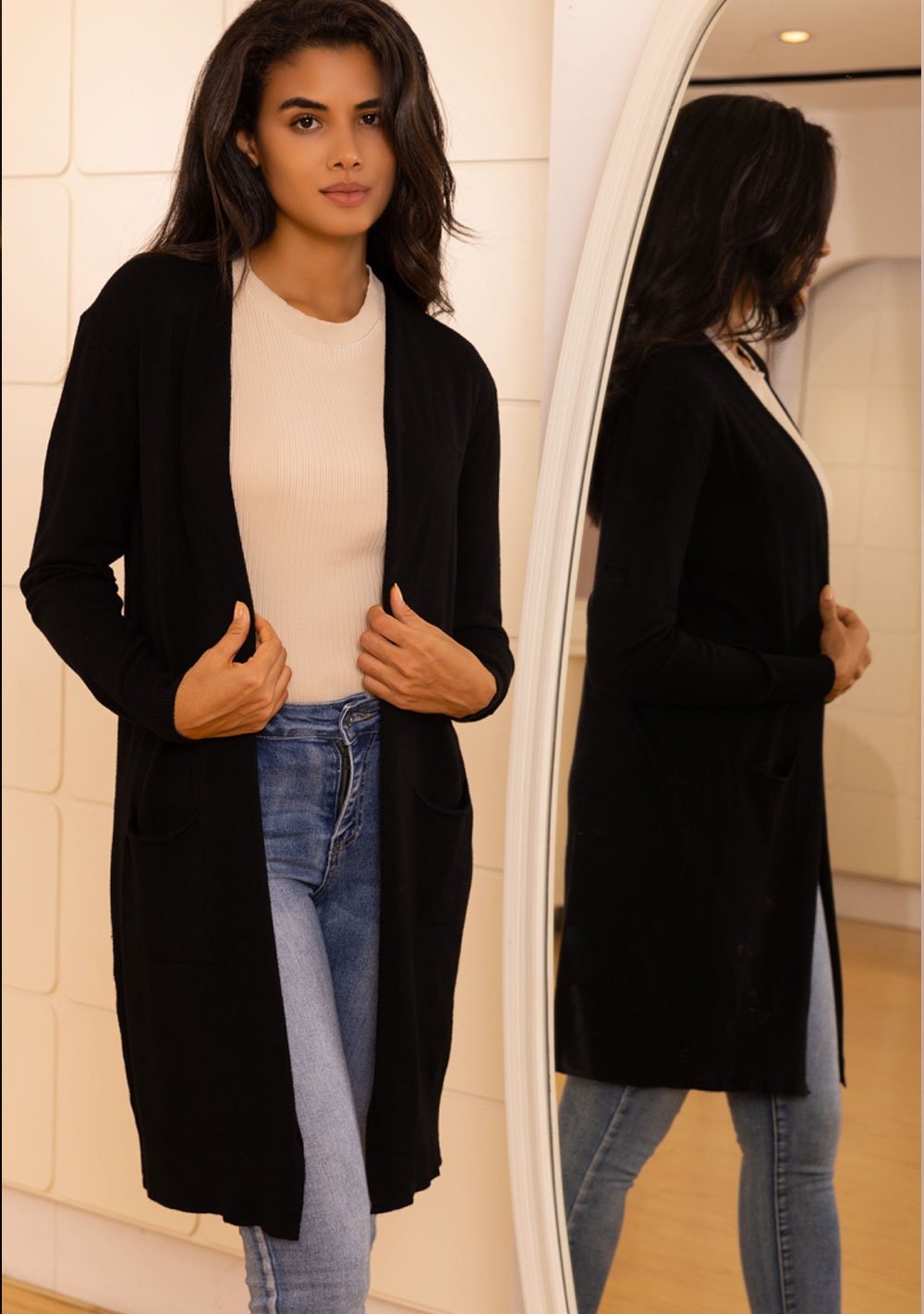 ♡ Feinstrickjacke aus hochwertigem Material