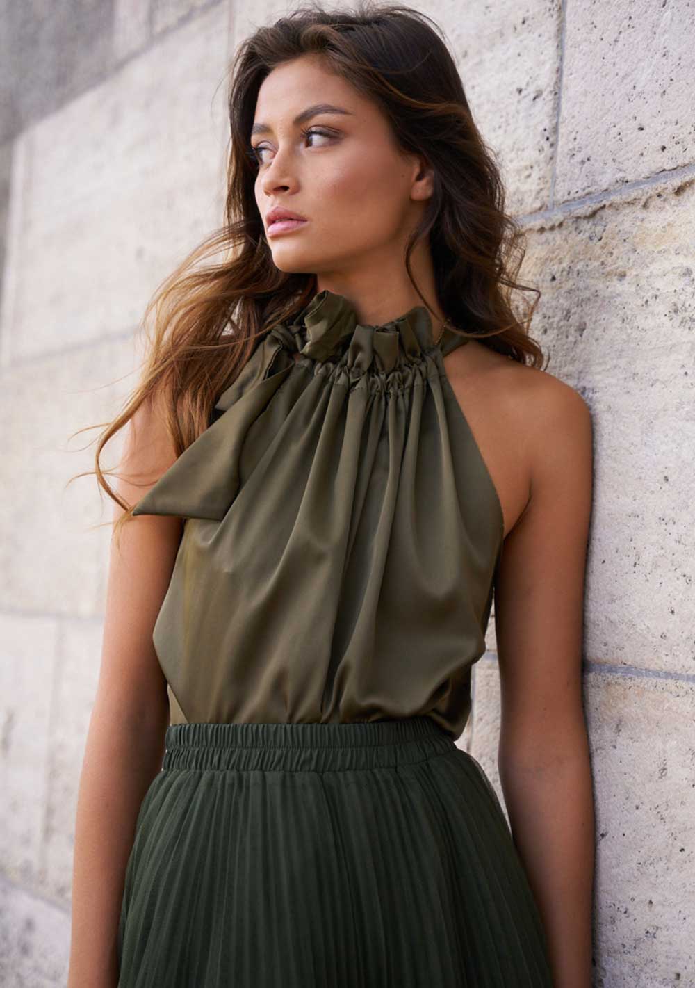 ♡ Neckholder Top aus Satin