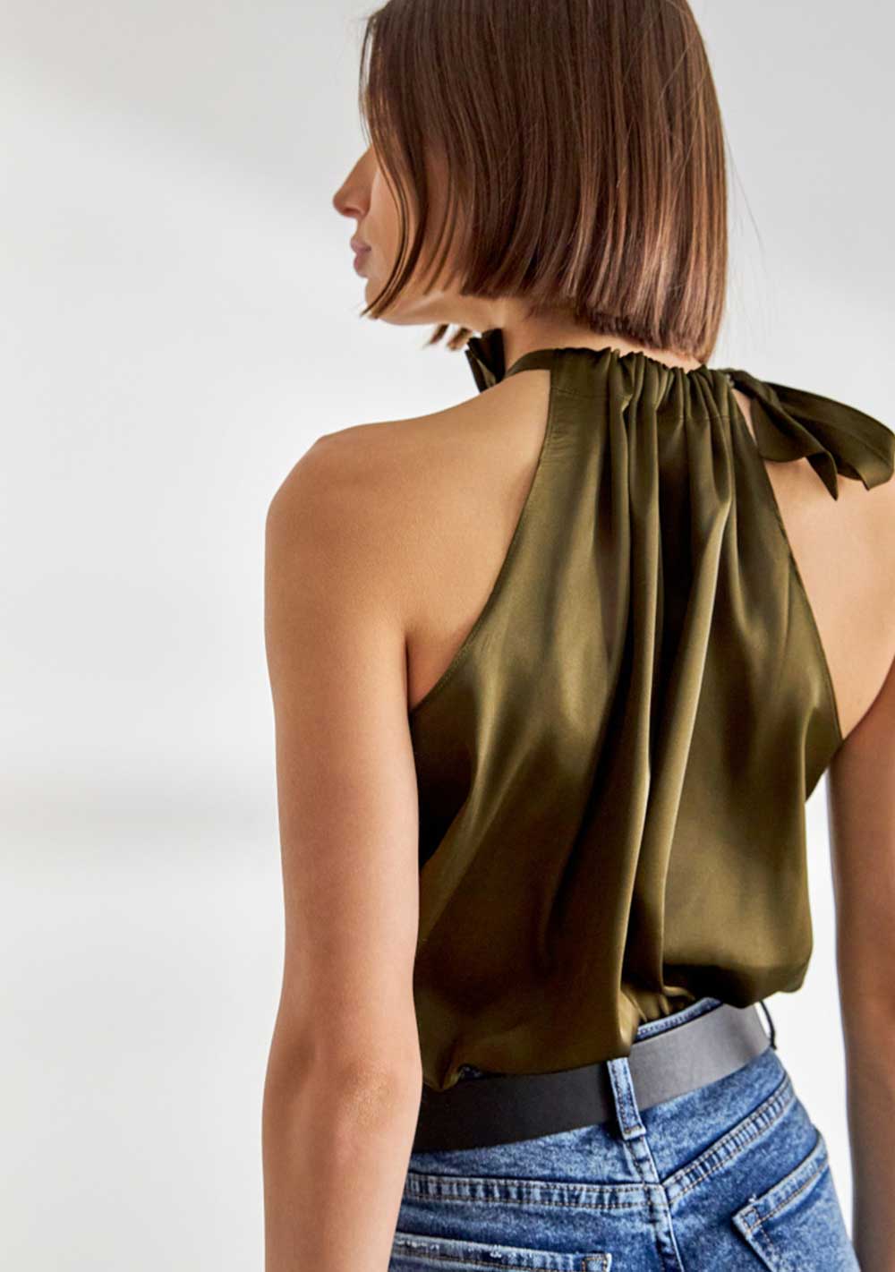 ♡ Neckholder Top aus Satin