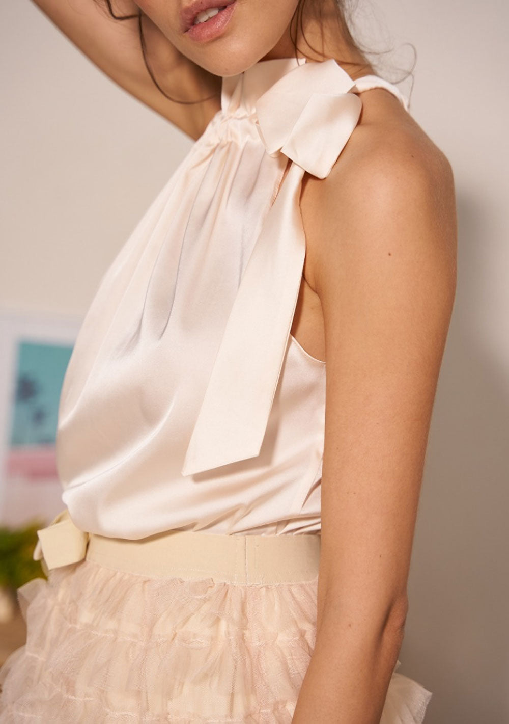 ♡ Neckholder Top aus Satin