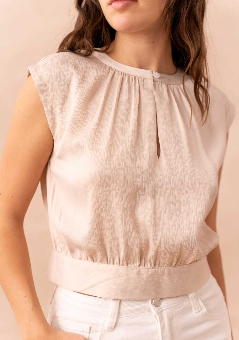 ♡ Glänzendes Crop-Top