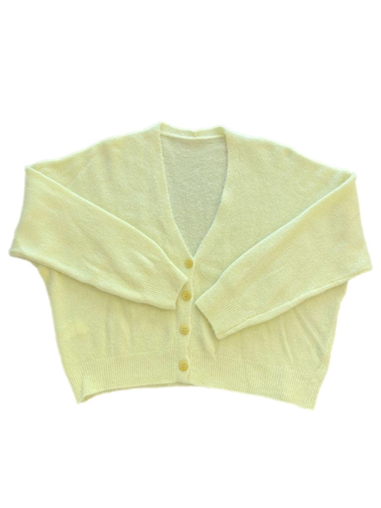 ♡ Lockere Strickjacke mit Knöpfen