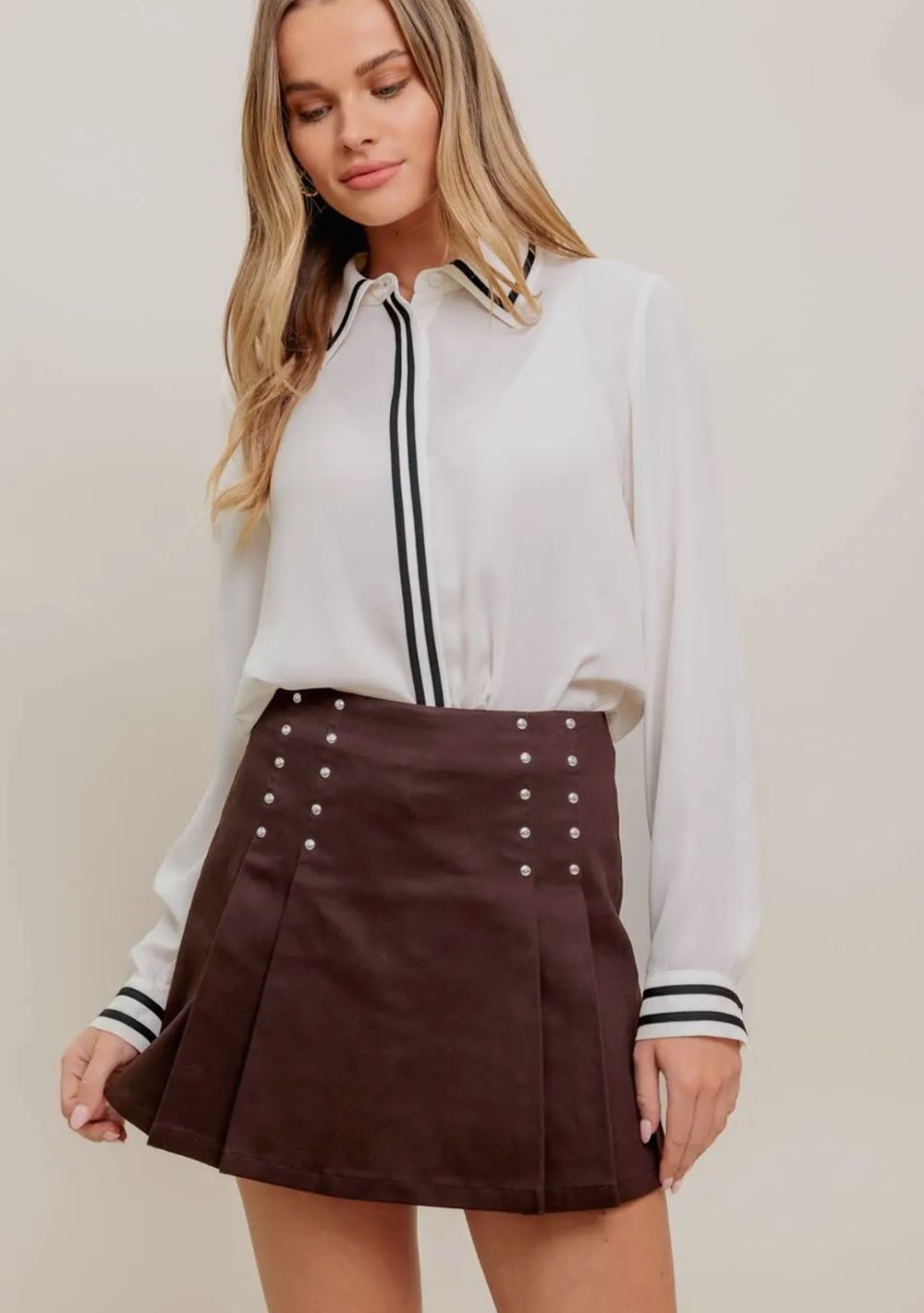 ♡ Bluse mit Kontraststreifen