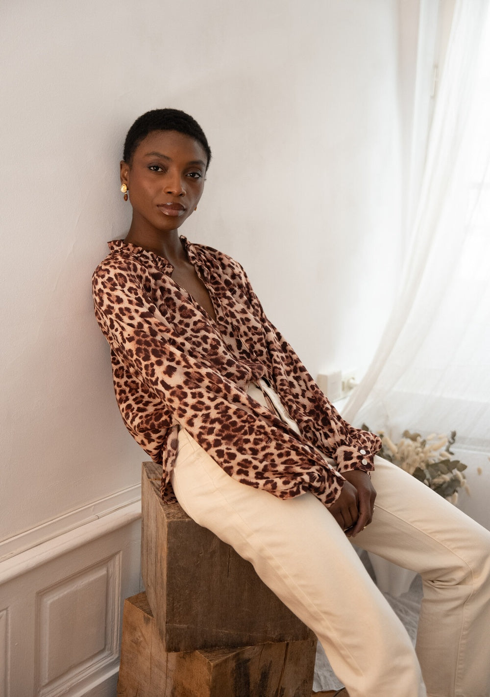 ♡ Bluse mit Leoprint