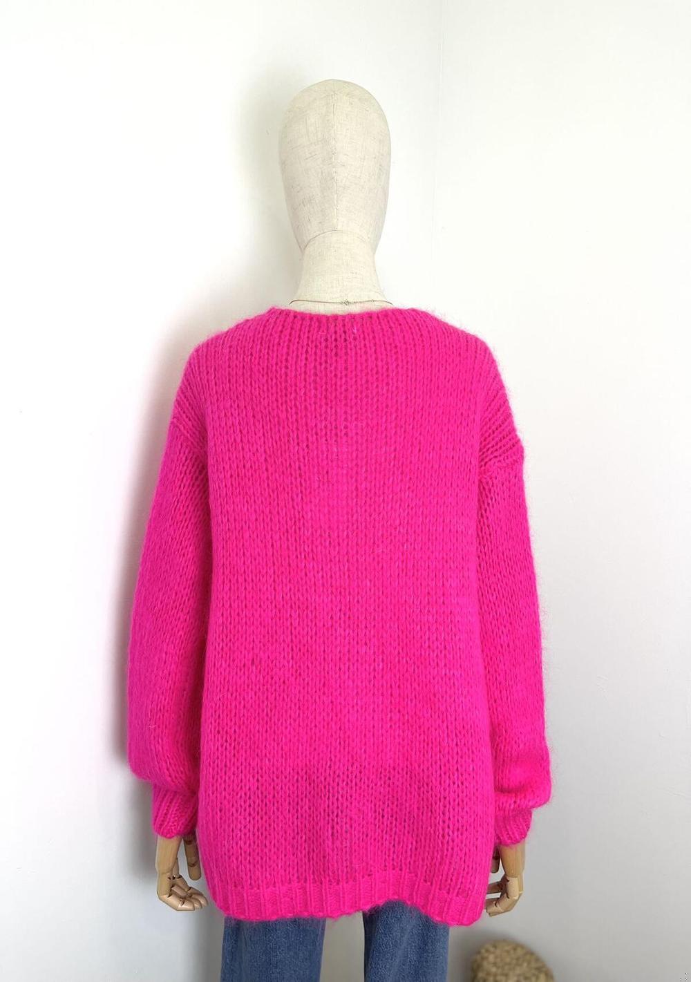 ♡ Offene Mohair Strickjacke