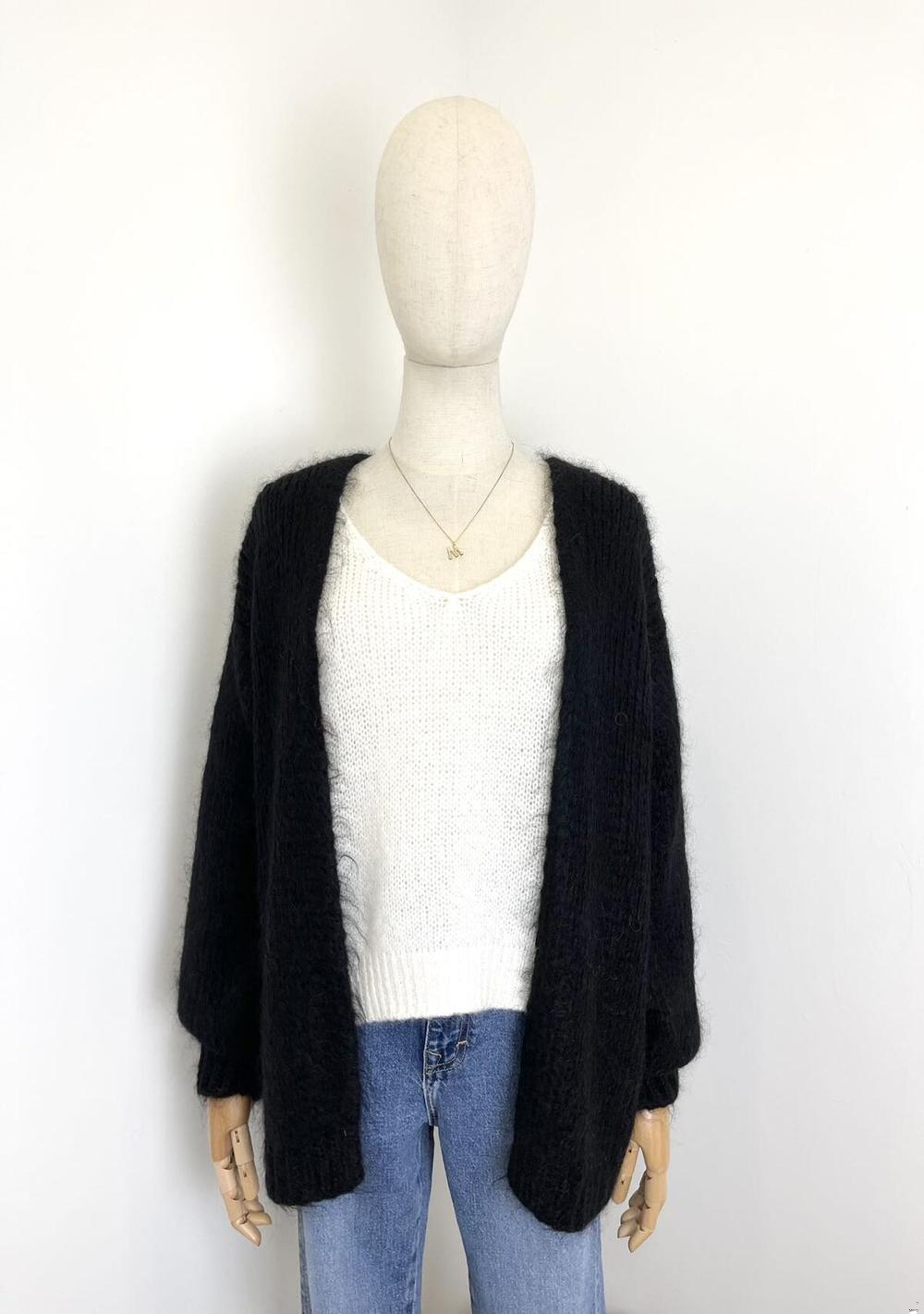 ♡ Offene Mohair Strickjacke