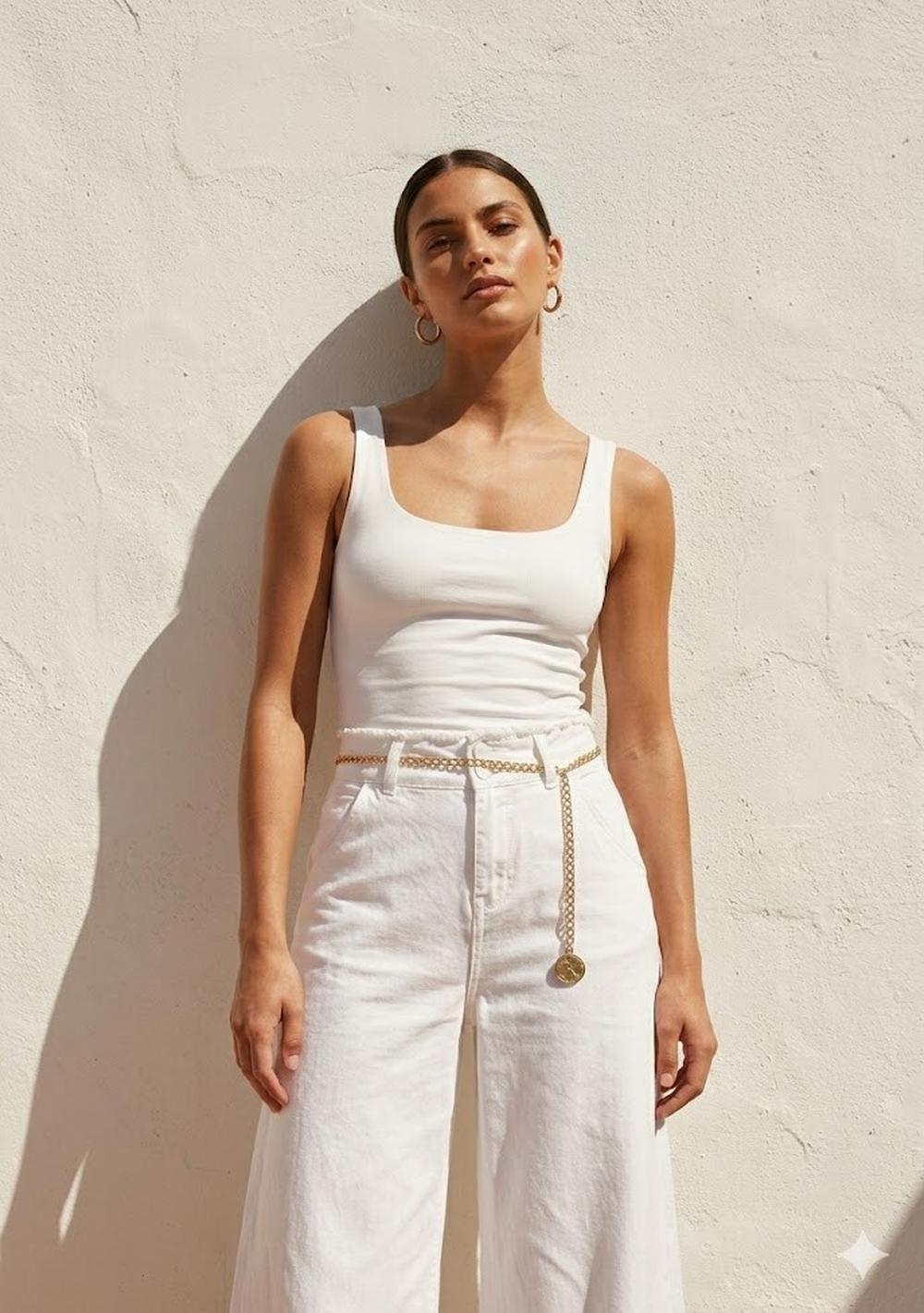 ♡ Weiße Baumwolljeans
