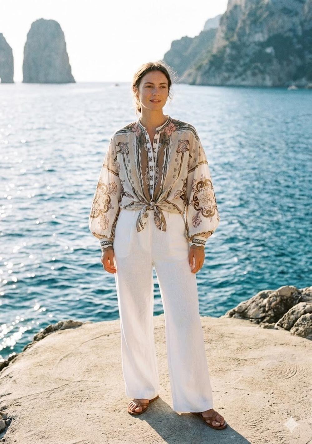 ♡ Boho-Bluse mit Knoten