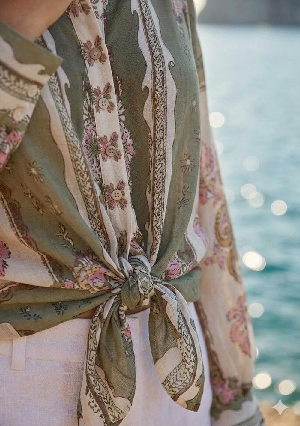 ♡ Boho-Bluse mit Knoten