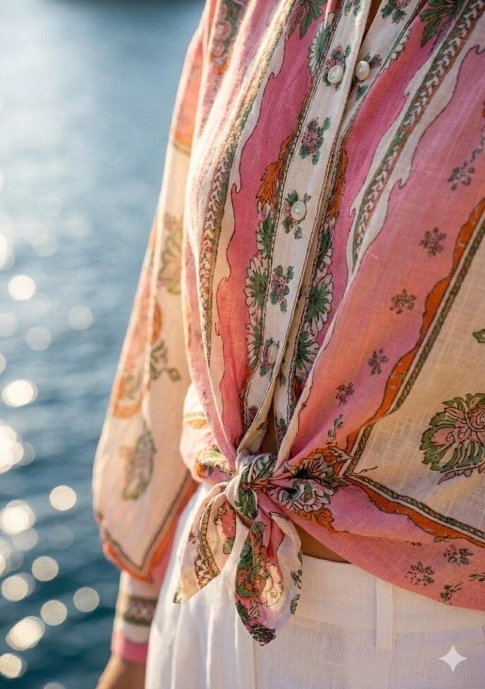 ♡ Boho-Bluse mit Knoten