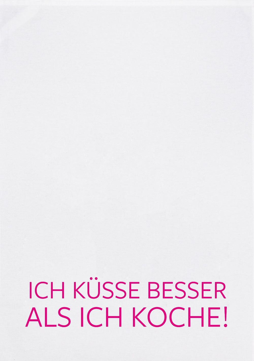 ♡ Geschirrtuch weiß, Ich küsse besser als ich koche