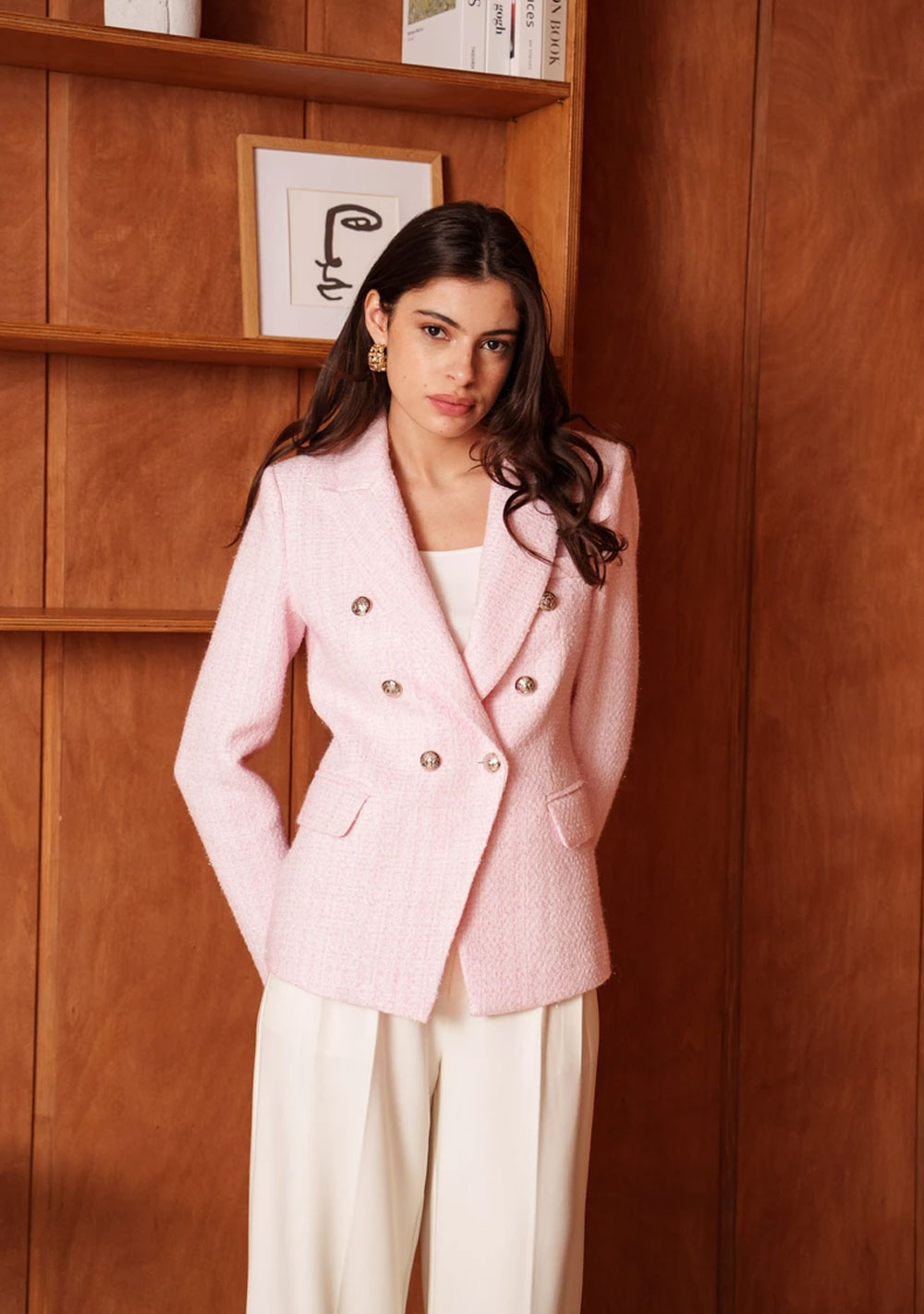 ♡ Doppelreihiger Blazer aus Tweed