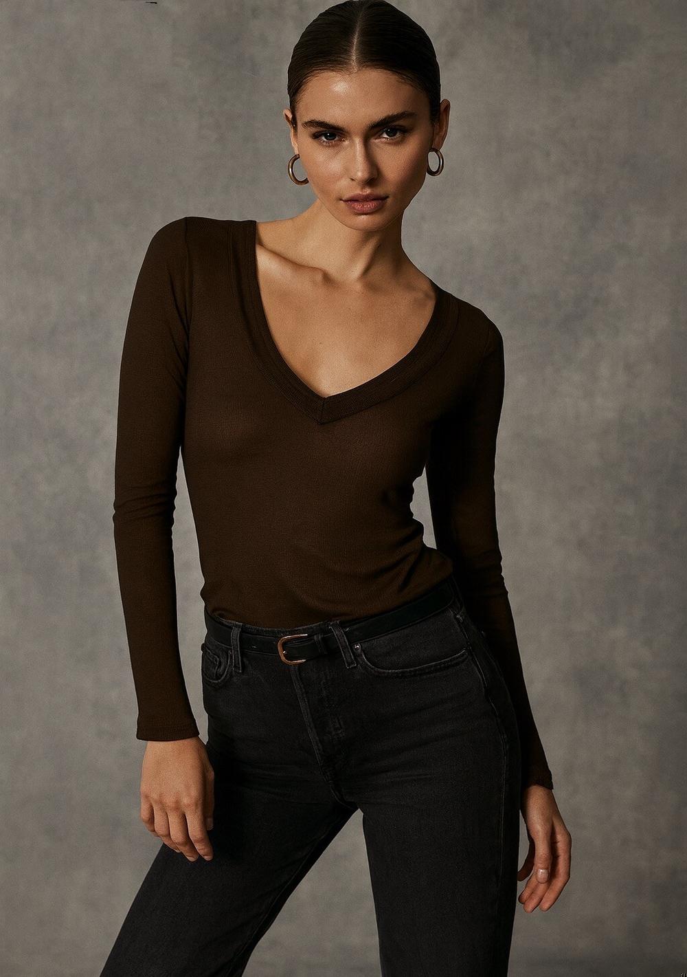 ♡ Dünner V-Neck Pullover