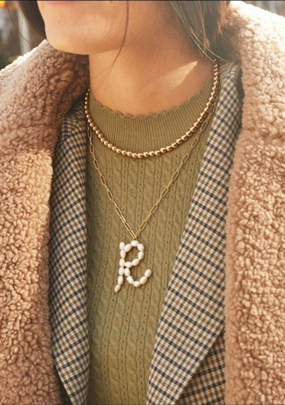 ♡ "Letter" - Kette aus Süßwasserperlen
