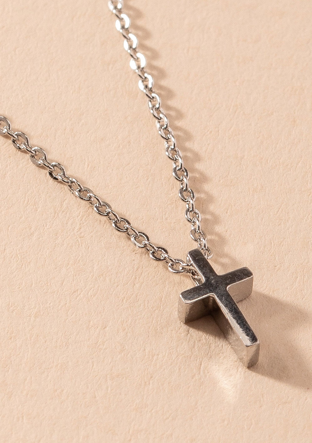 ♡ Cross Kette, silber