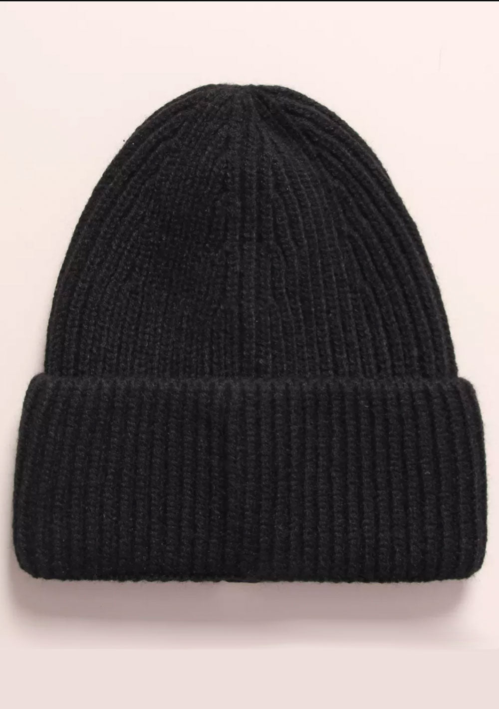 ♡ Strick-Beanie mit Aufschlag