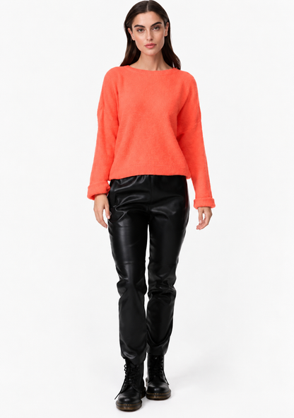 ♡ Strickpullover mit Krempelarm