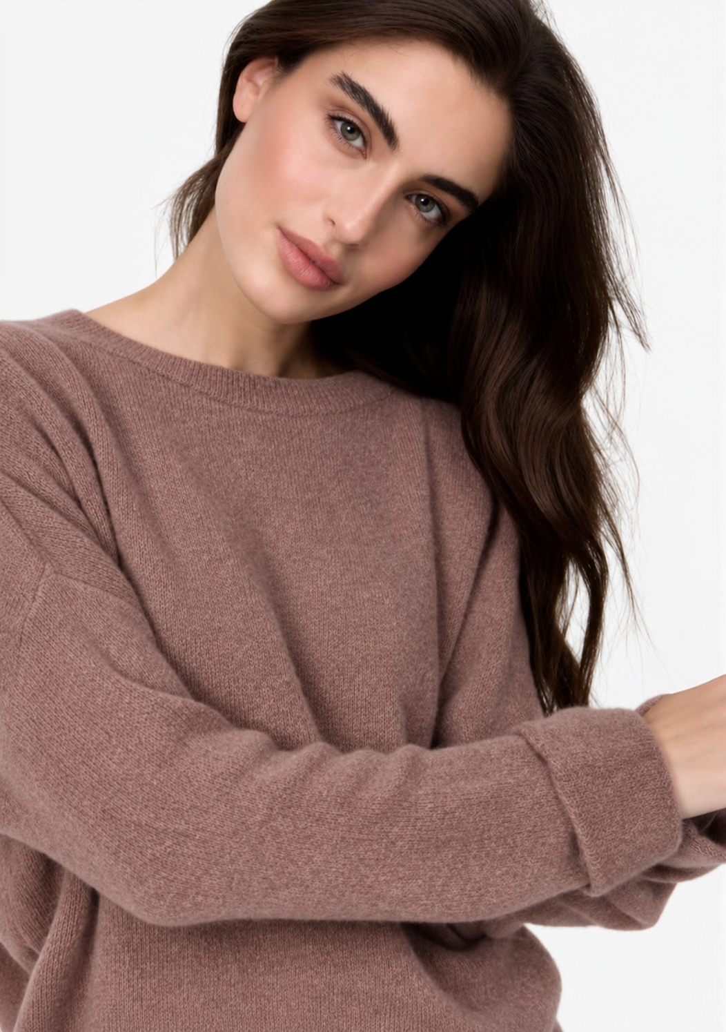 ♡ Strickpullover mit Krempelarm
