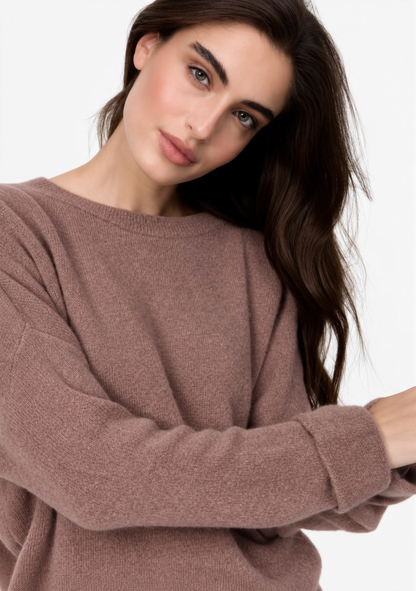 ♡ Strickpullover mit Krempelarm