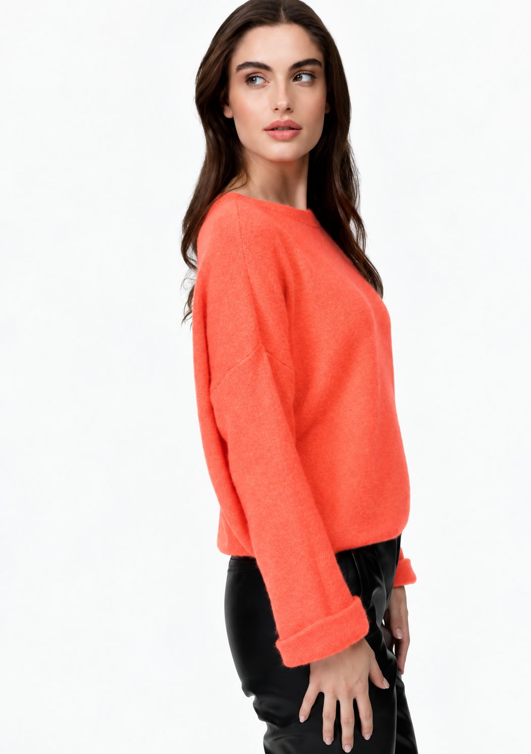 ♡ Strickpullover mit Krempelarm
