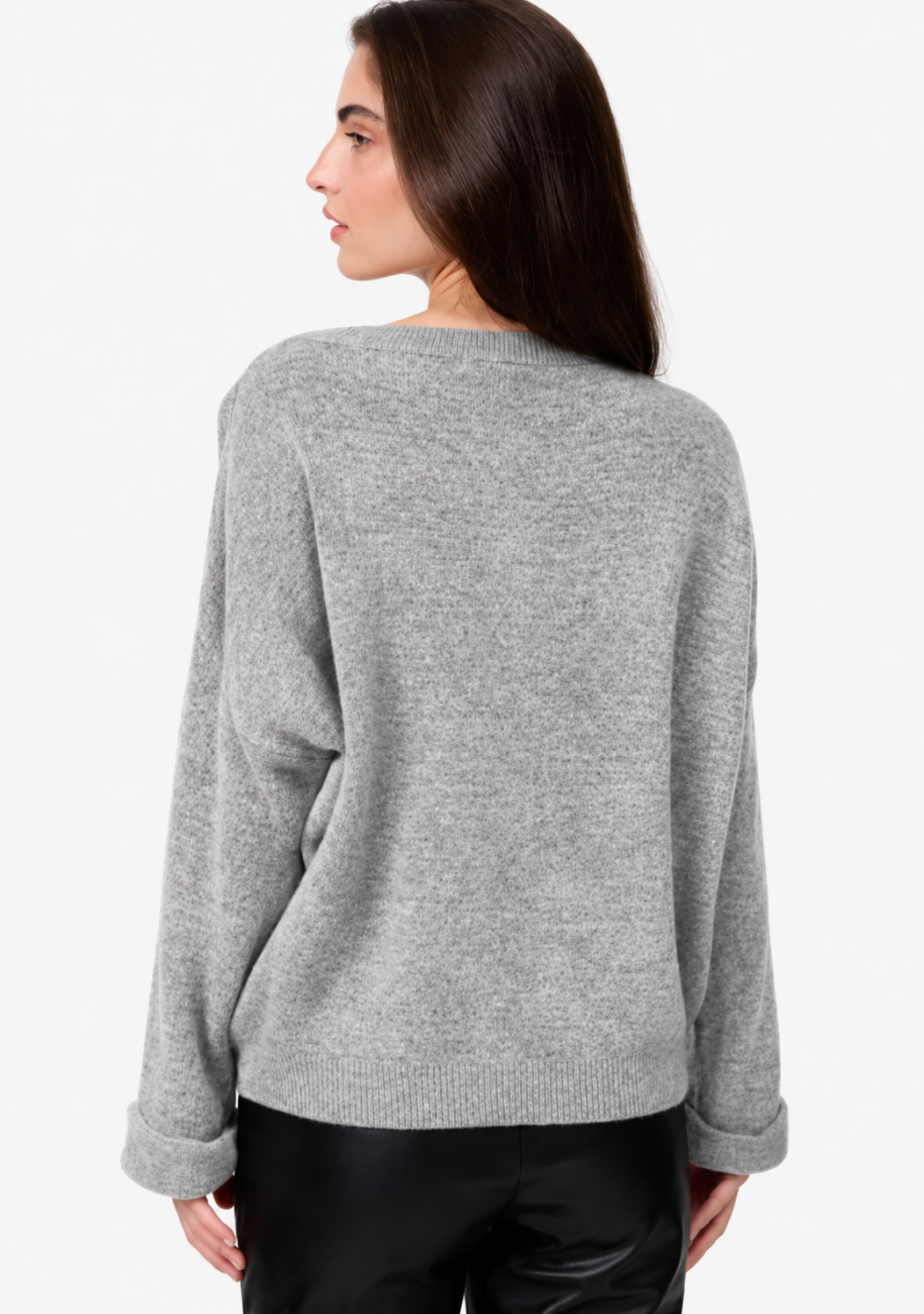 ♡ Strickpullover mit Krempelarm