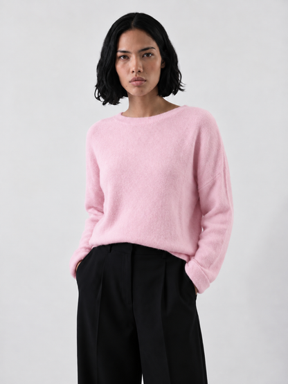 ♡ Strickpullover mit Krempelarm