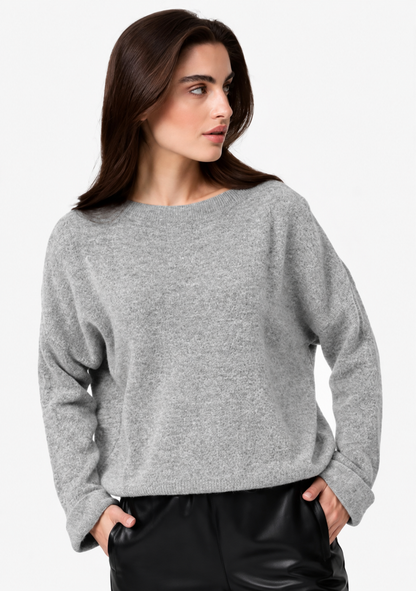 ♡ Strickpullover mit Krempelarm
