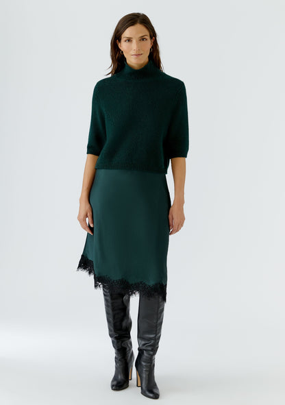 ♡ Halbarm-Pullover mit Stehkragen