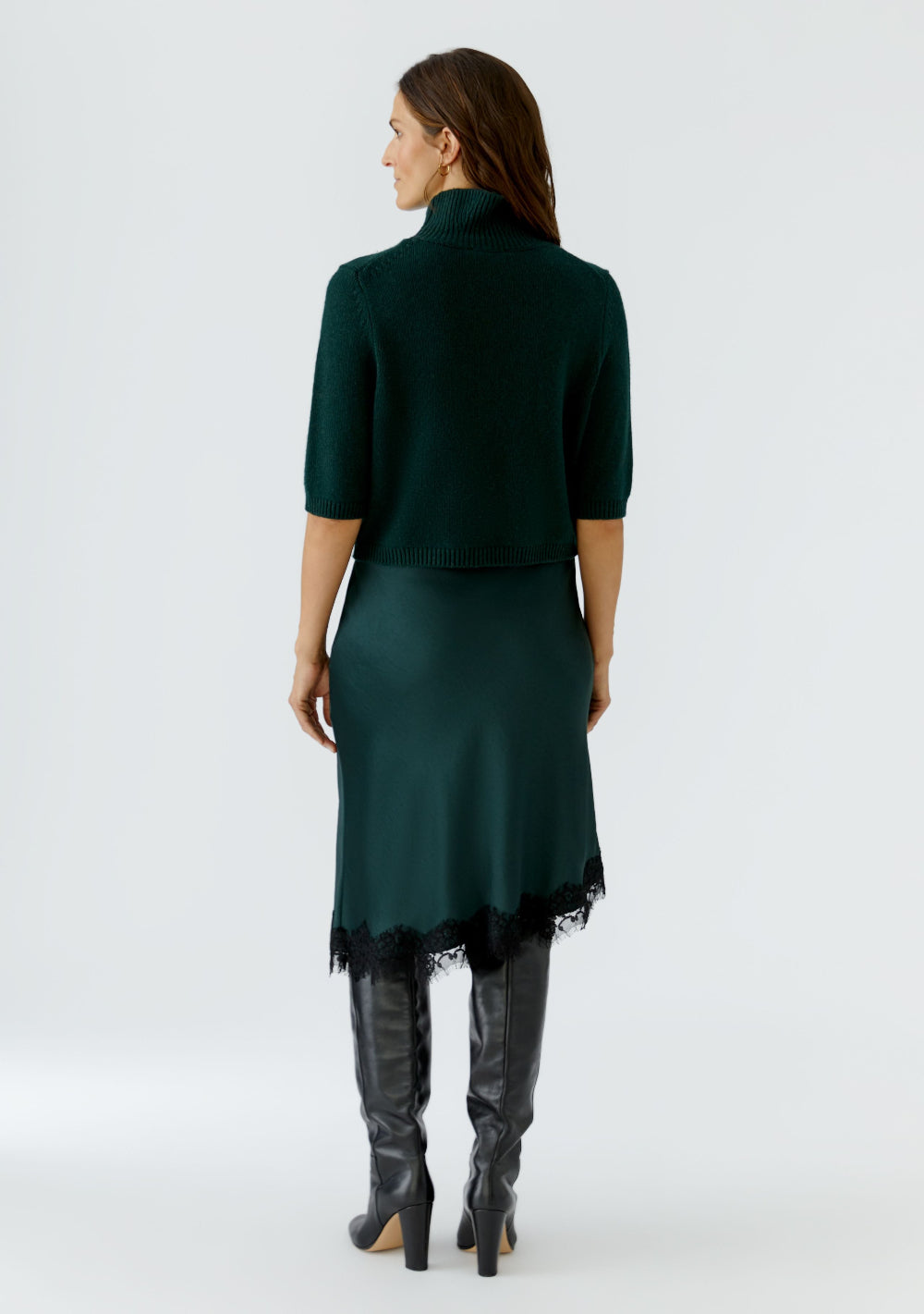 ♡ Halbarm-Pullover mit Stehkragen